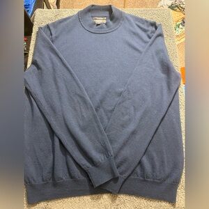 Nordstrom Men's Navy Merino Wool Crewneck Sweater- Size XL